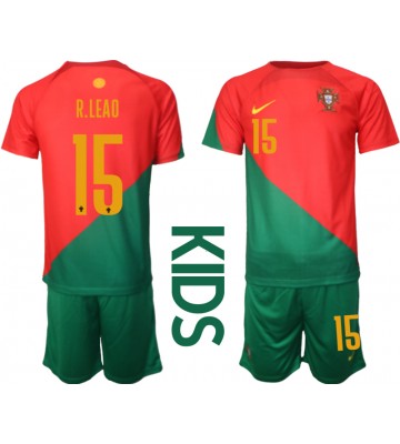 Portugal Rafael Leao #15 Hemmaställ Barn VM 2022 Kortärmad (+ Korta byxor)